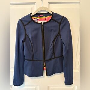 Boden blackfriars preppy peplum navy women’s blazer jacket 4 8 uk small